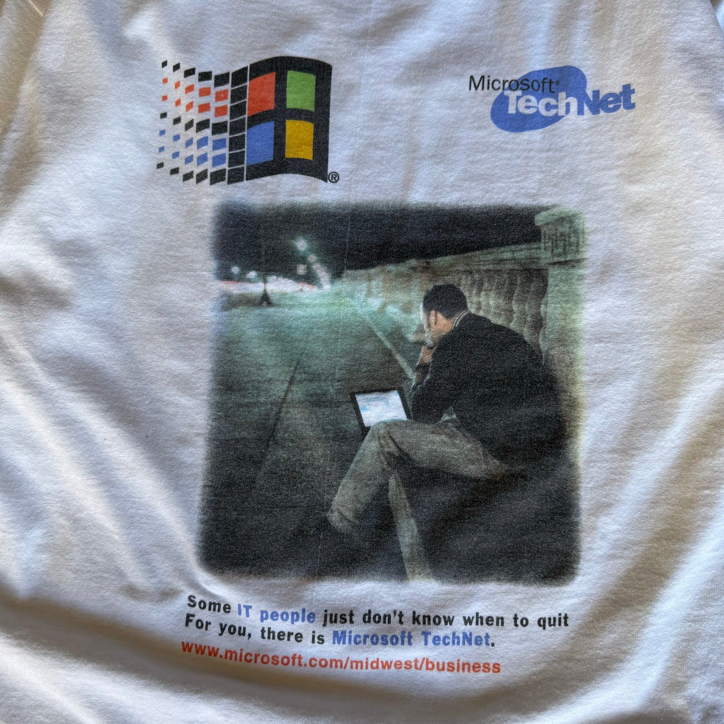 Late 90’s Windows Microsoft TechNet Photo Tech Shirt Size L