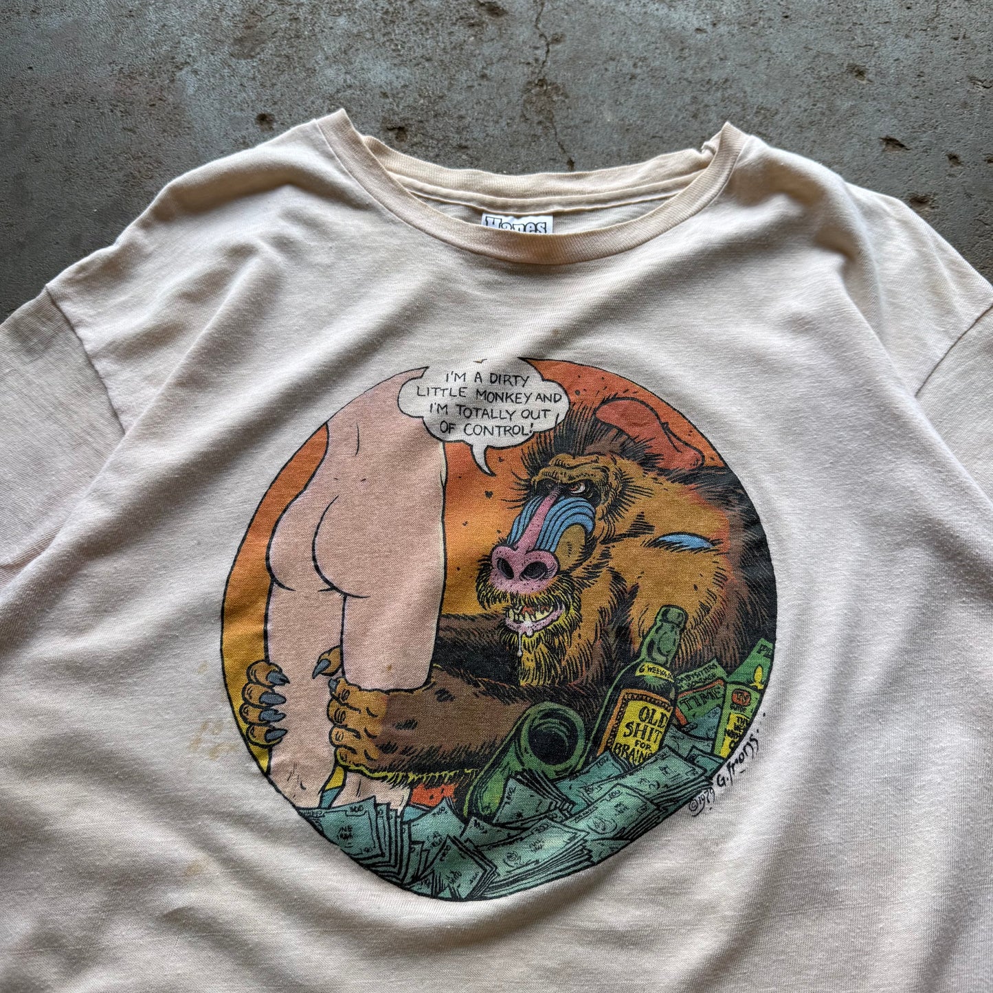 70’s Greg Irons “The Purple-Assed Baboon” Comic Art Tee