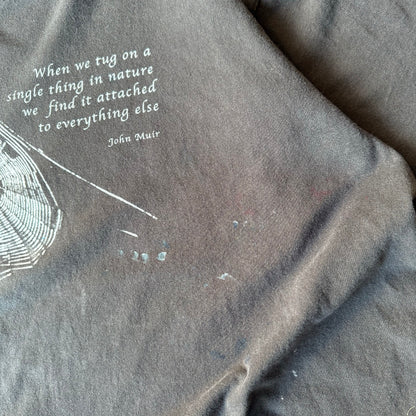 2000’s John Muir Nature Quote Spiderweb Shirt Size XL
