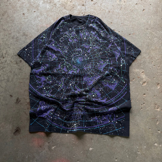 90’s Liquid Blue Constellation All Over Print Tee