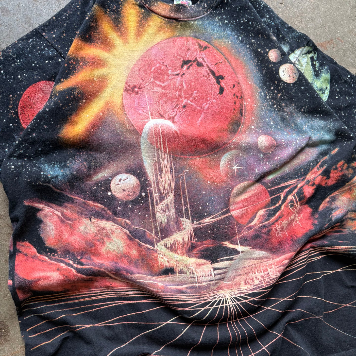 90’s Cyber Space Vapor Wave Ice Planet Art Tee All Over Print