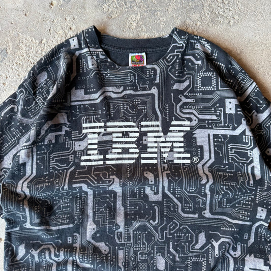 Late 90’s IBM All Over Print Tech Shirt Size L