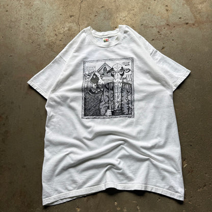 90’s American Gothic Cow Parody Art Tee