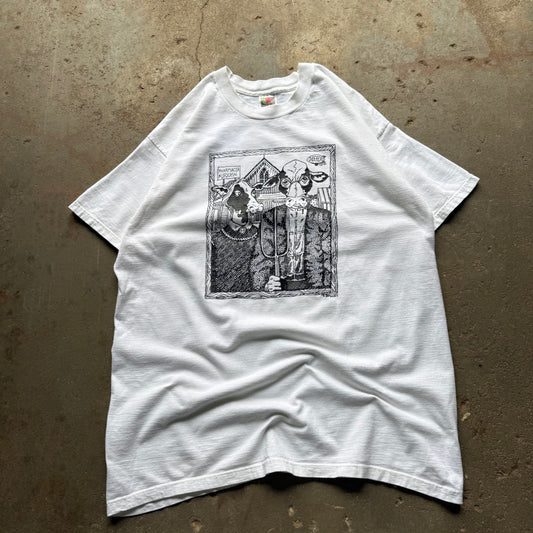 90’s American Gothic Cow Parody Art Tee
