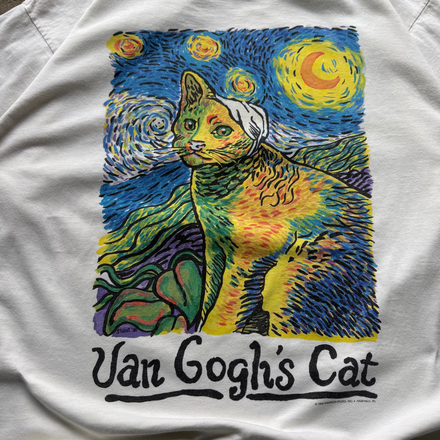 90’s Van Gogh’s Cat Parody Art Tee