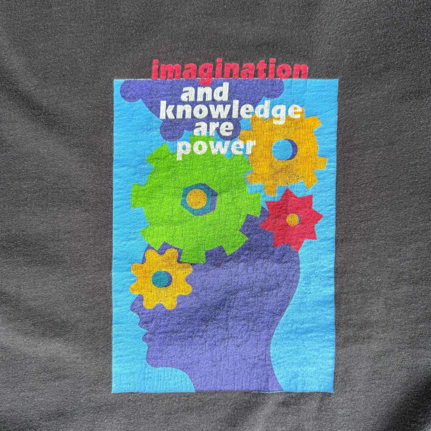 90’s Save The Children “imagination and knowledge are power” Shirt Size M