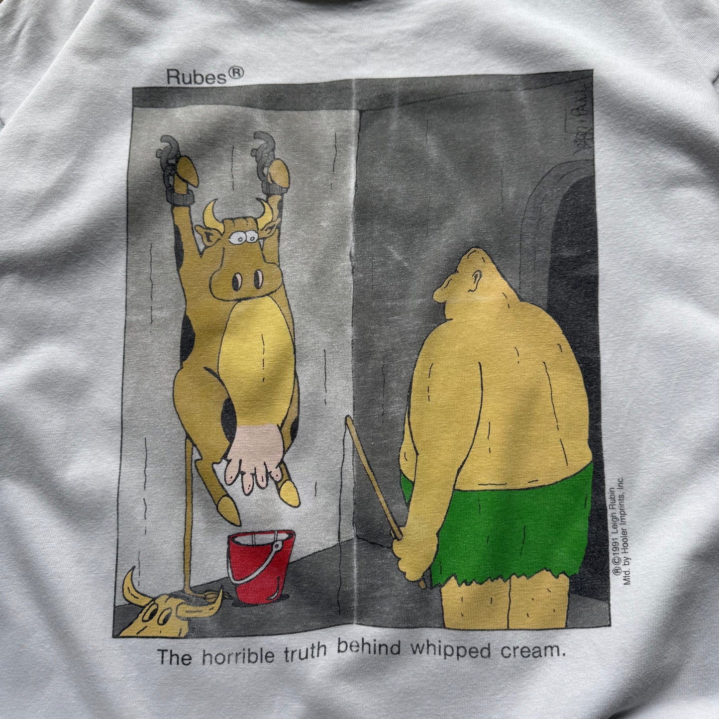 90’s Rubes “The Horrible Truth Behind Whipped Cream” Freaky Cow Tee