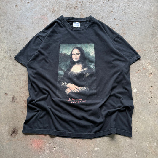 2000’s Mona Lisa Leonardo De Vinci Art Euro Tee