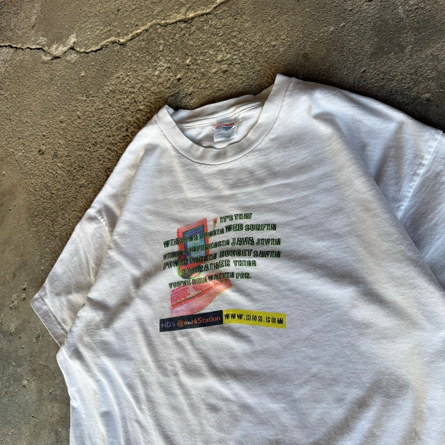 90’s HDS Workstation Tech Statement Shirt Tagged XL