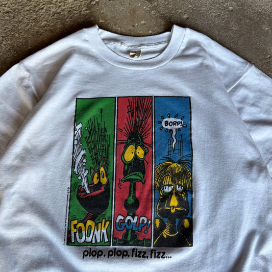 80’s “Plop, Plop, Fizz, Fizz…” Alka Seltzer Promo Ad Shirt Size L