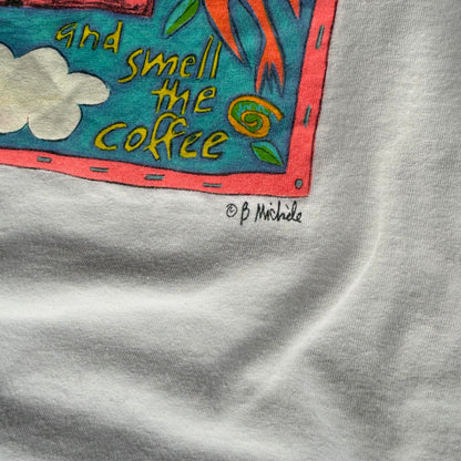 90’s Coffee Plantation “Wake Up… and Smell the Coffee” Art Shirt Size XL