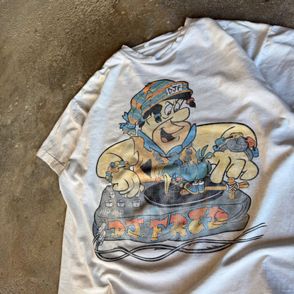 90’s Thrashed DJ Fred Flintstones Shirt Size L