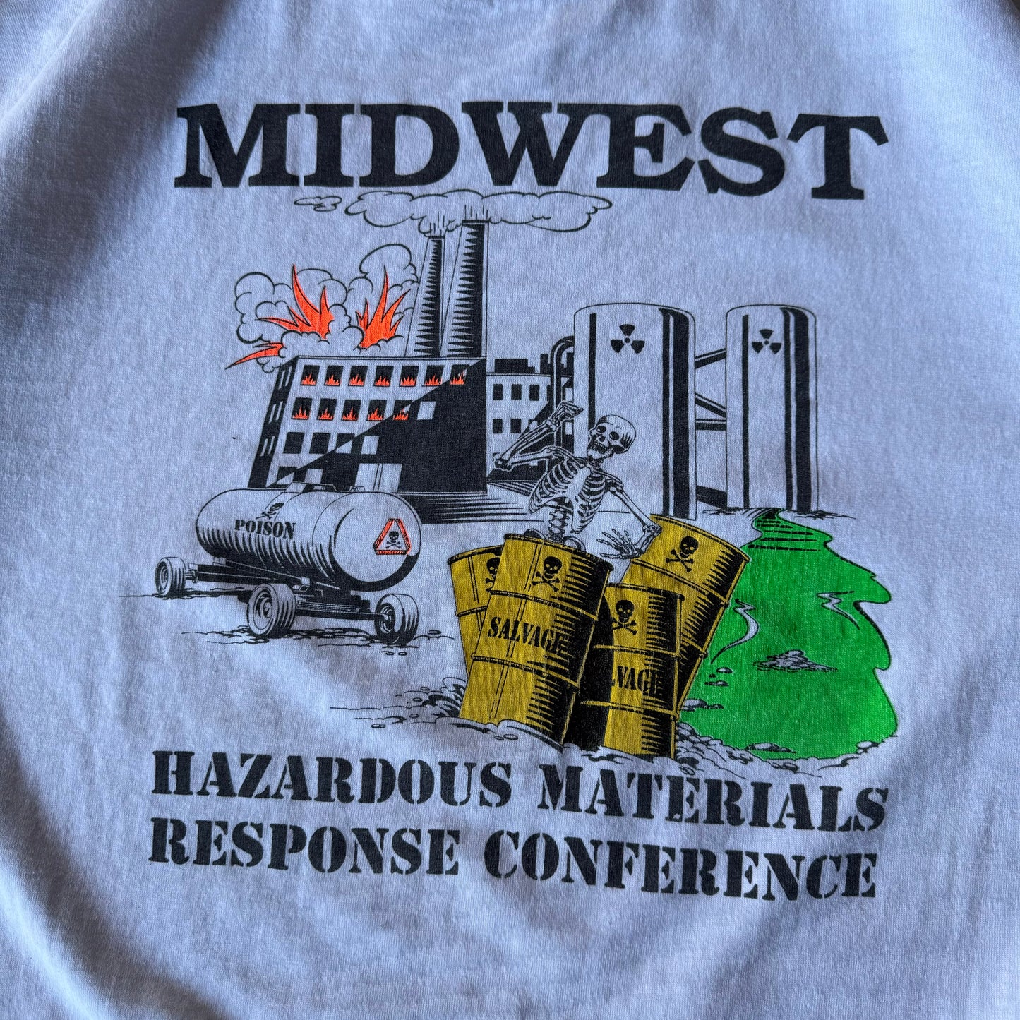 90’s Midwest Hazardous Materials Response Conference Skeleton Shirt Size XL