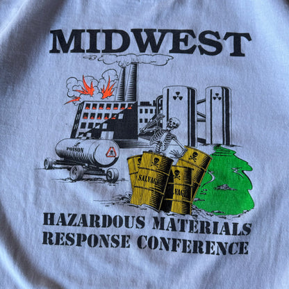 90’s Midwest Hazardous Materials Response Conference Skeleton Shirt Size XL