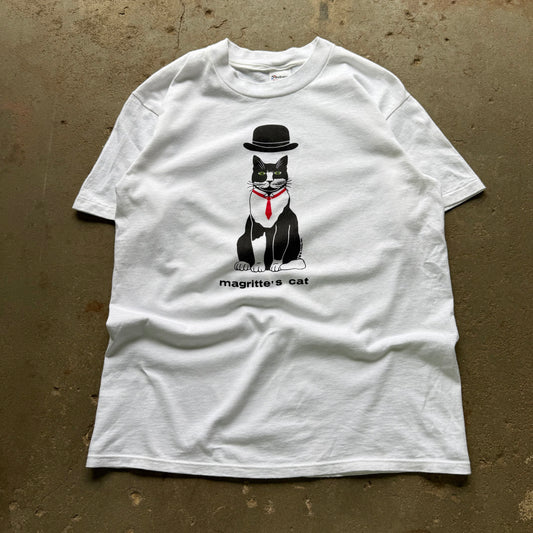 80’s Magritte’s cat Art Parody Tee