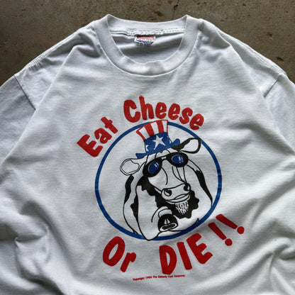 80’s “Eat Cheese Or Die!!” Uncle Sam Cow Tee