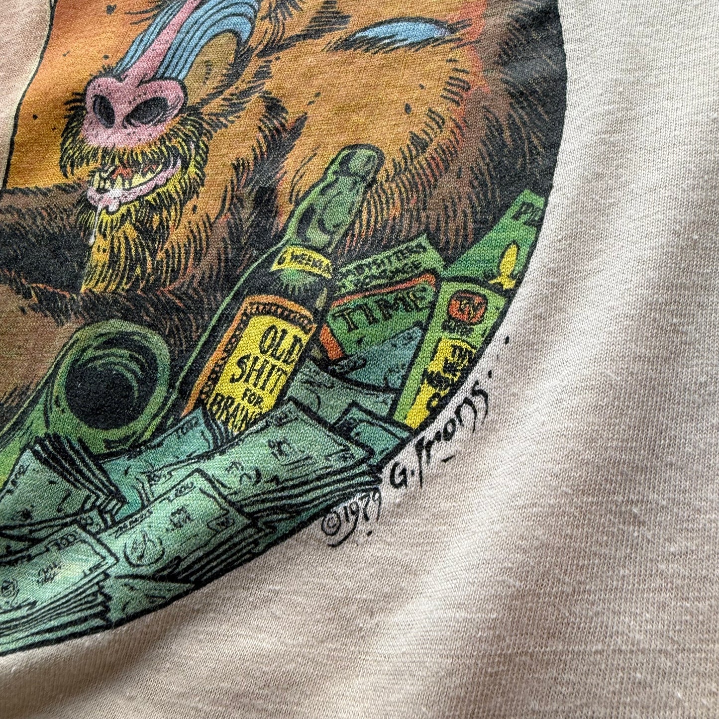 70’s Greg Irons “The Purple-Assed Baboon” Comic Art Tee