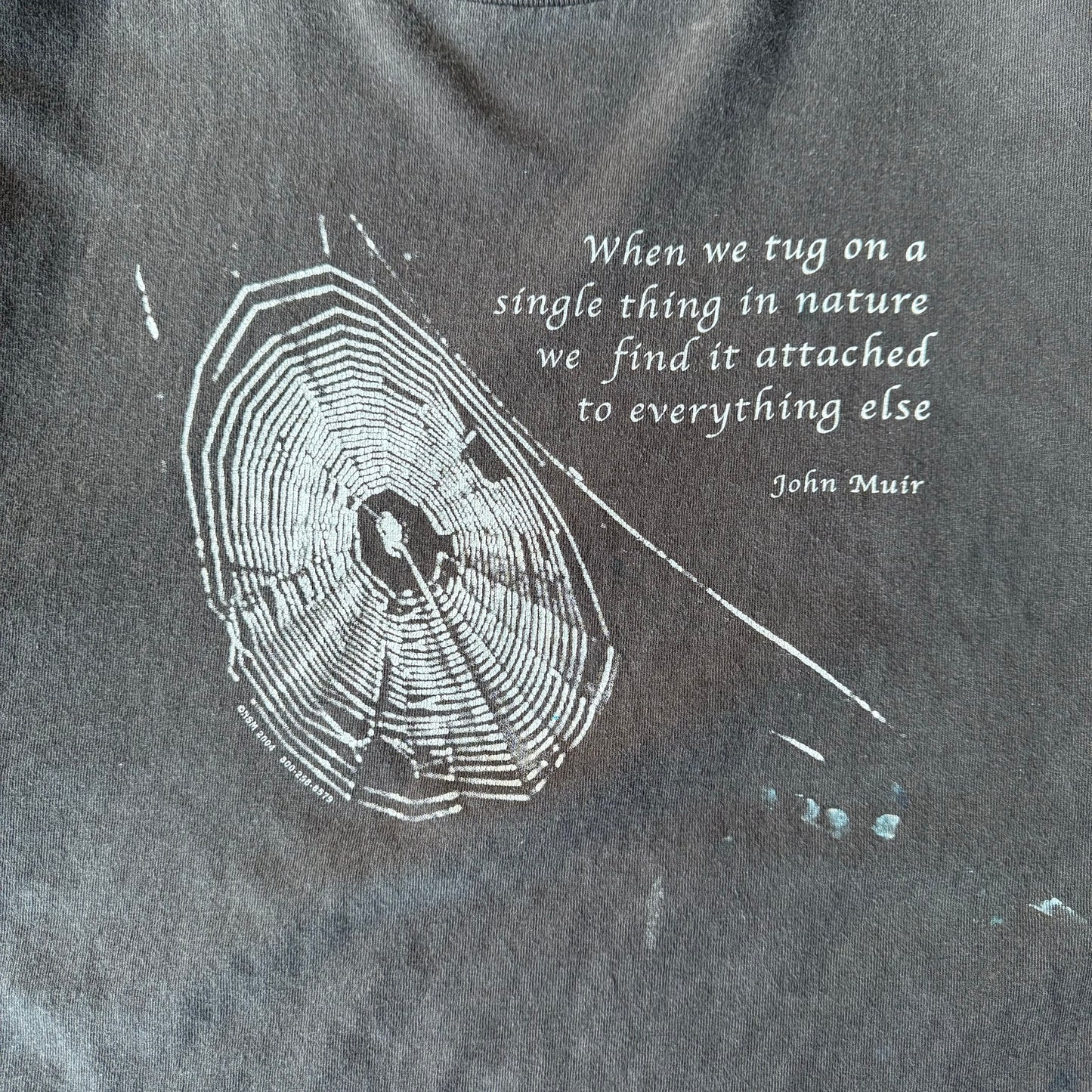 2000’s John Muir Nature Quote Spiderweb Shirt Size XL
