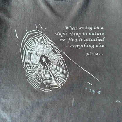 2000’s John Muir Nature Quote Spiderweb Shirt Size XL