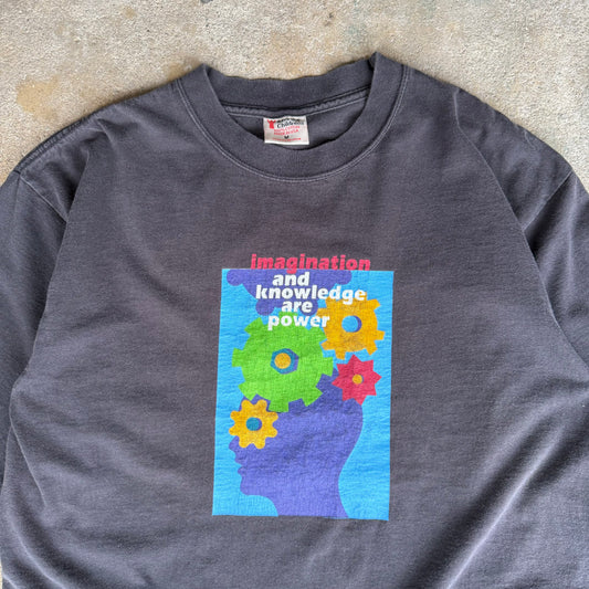 90’s Save The Children “imagination and knowledge are power” Shirt Size M