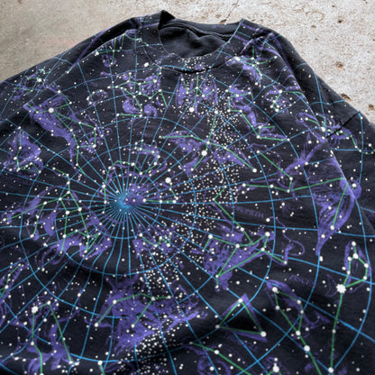 90’s Liquid Blue Constellation All Over Print Tee