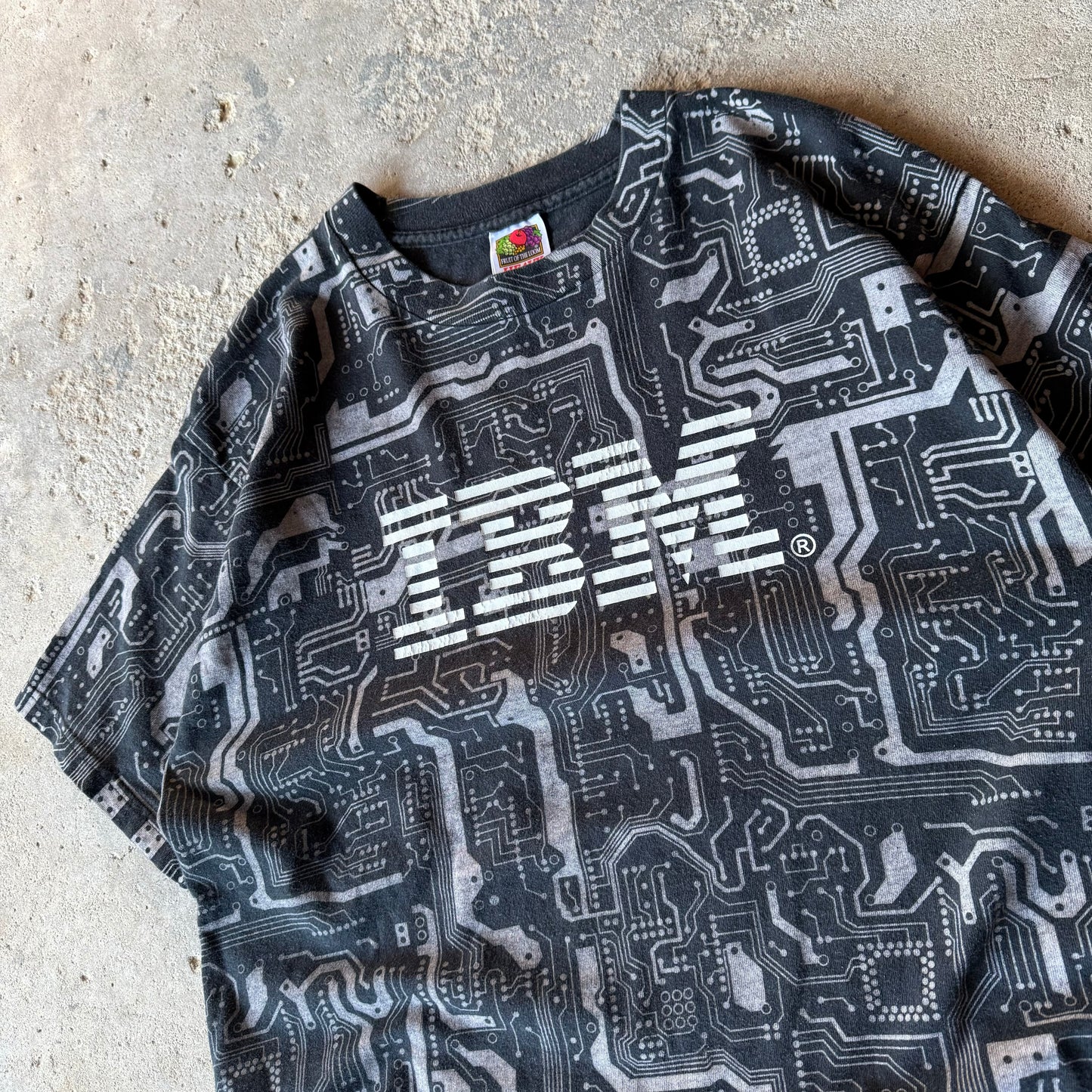 Late 90’s IBM All Over Print Tech Shirt Size L