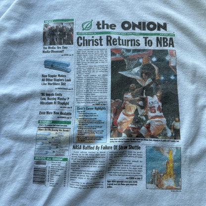 Late 90’s Then Onion “Christ Returns To NBA” News Paper Tee
