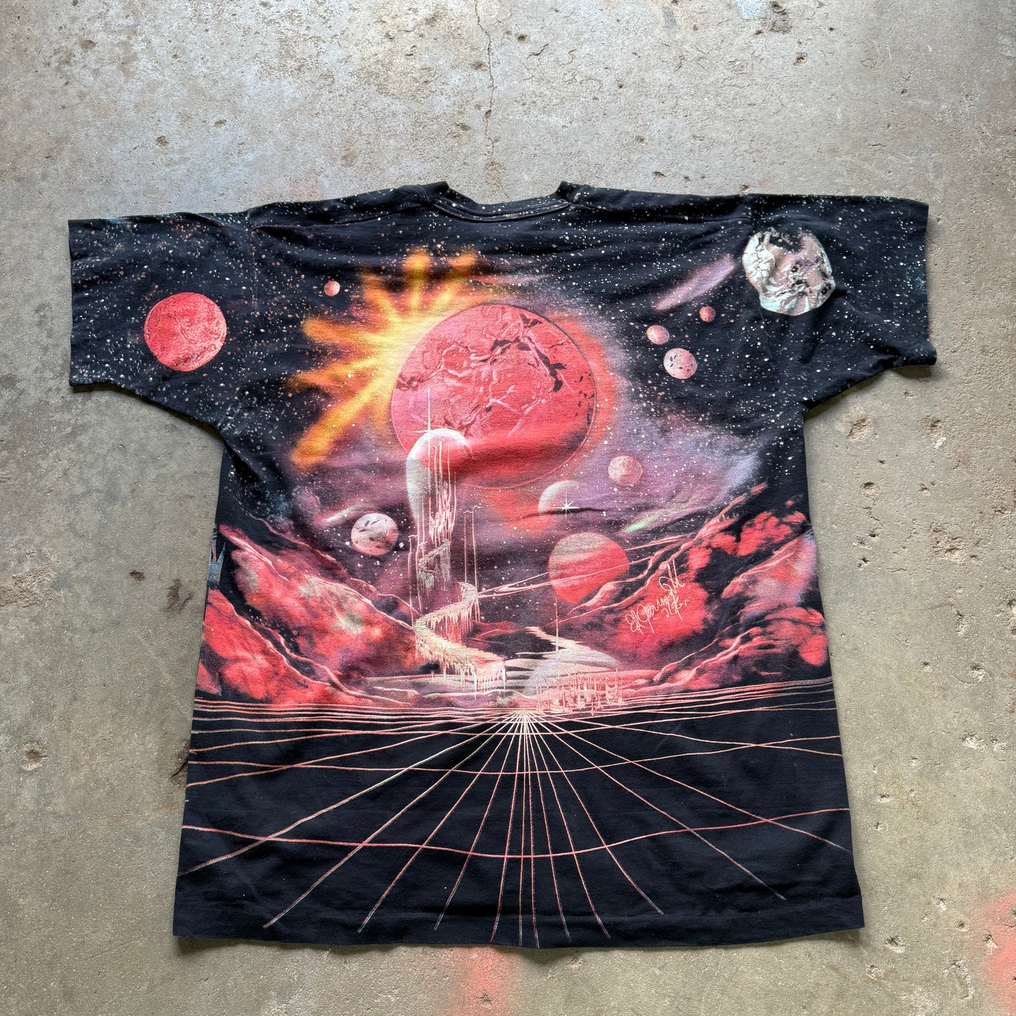 90’s Cyber Space Vapor Wave Ice Planet Art Tee All Over Print