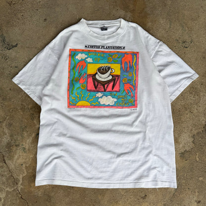 90’s Coffee Plantation “Wake Up… and Smell the Coffee” Art Shirt Size XL