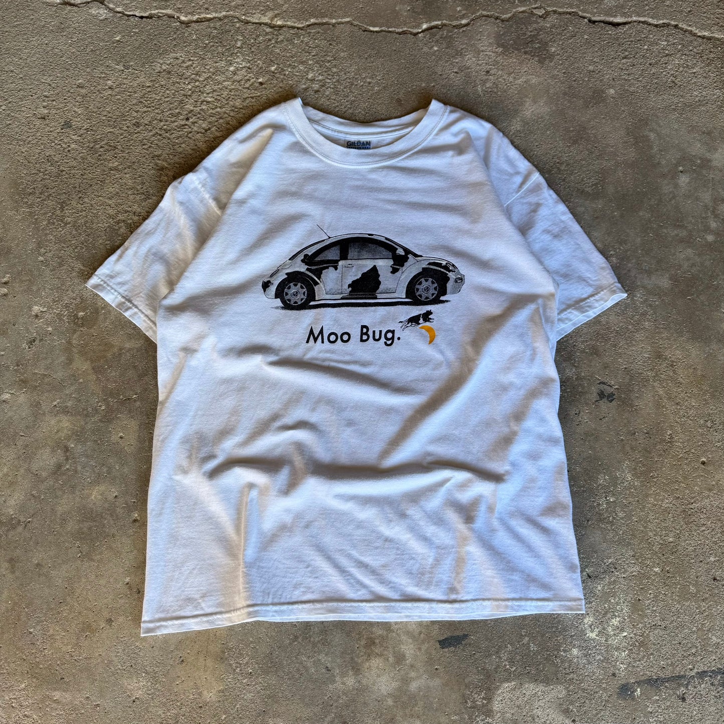Late 90’s Volkswagen “Moo Bug” Cow Parody Shirt Size L