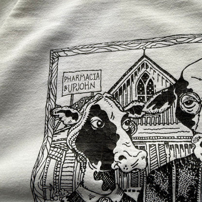 90’s American Gothic Cow Parody Art Tee
