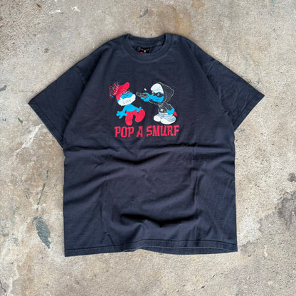 2000’s Pop A Smurf Poppa Smurf Parody Shirt Size L