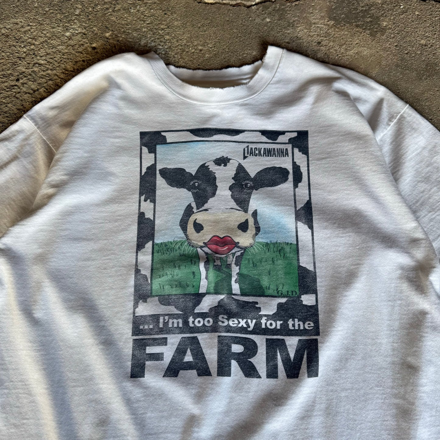 90’s “I’m too sexy for the FARM” Cow Shirt Size XL