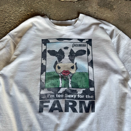 90’s “I’m too sexy for the FARM” Cow Shirt Size XL