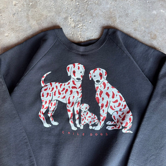 90’s “Chile Dogs” Funny Pun Art Sweatshirt Size XL