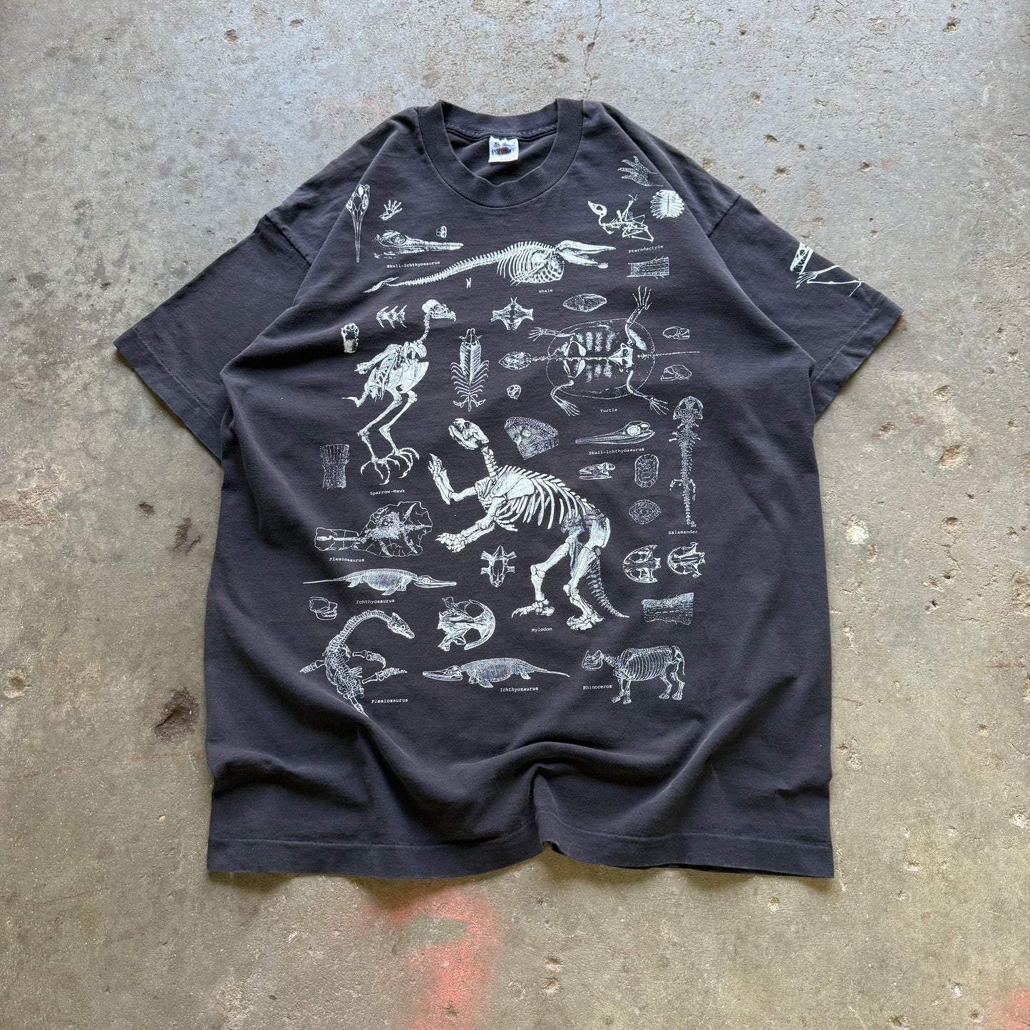 90’s Prehistoric Animal Skeleton Anatomy Tee