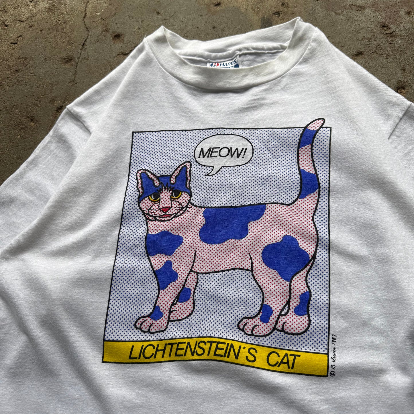 80’s Lichtenstein’s Cat Parody Art Tee