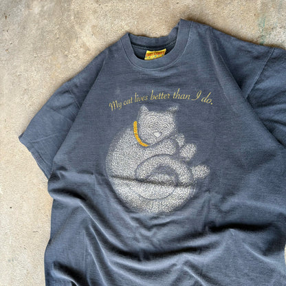 90’s “My cat lives better than I do.” Lake Street Shirts Cat Shirt Size XL
