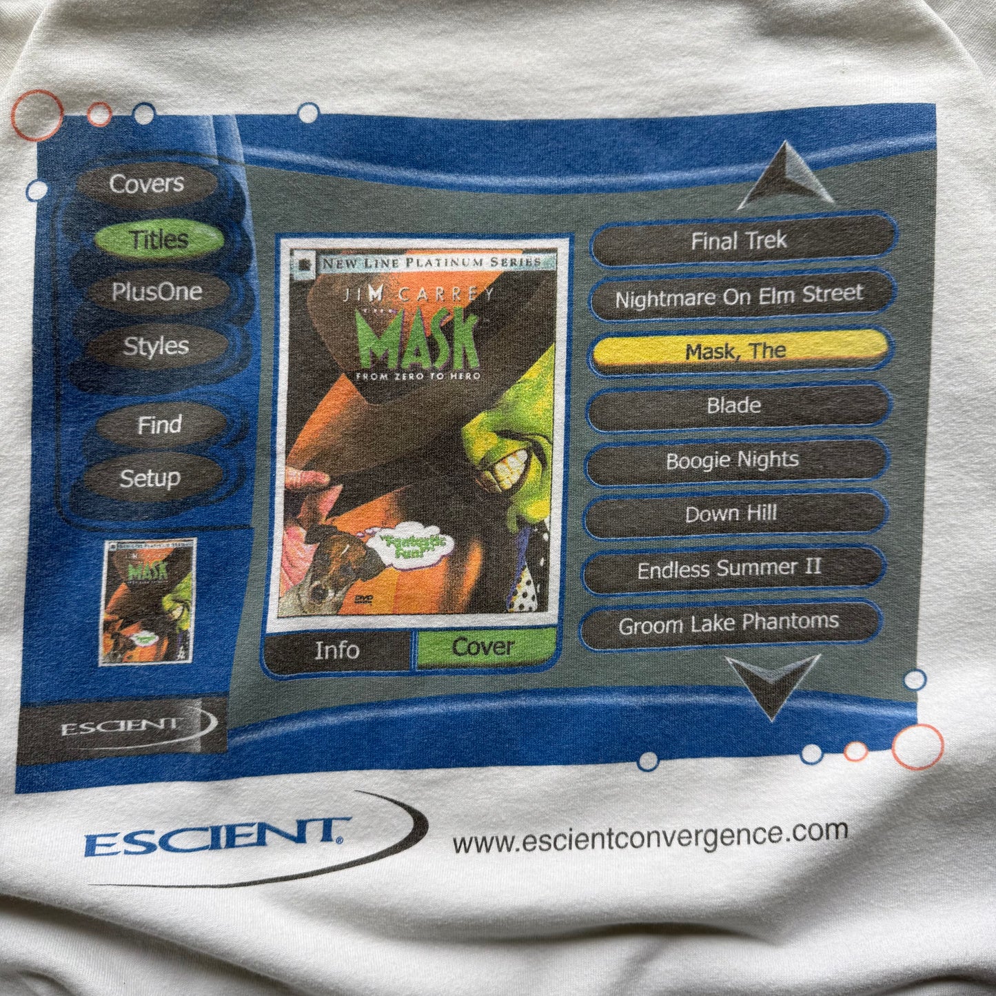 Late 90’s The Mask Escient Tech Movie Promo Tee