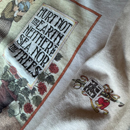 90’s Stafford Blaine “Hurt Not the Earth, Neither the Sea, Nor the Trees. Art Activism Long Sleeve Shirt Size XL