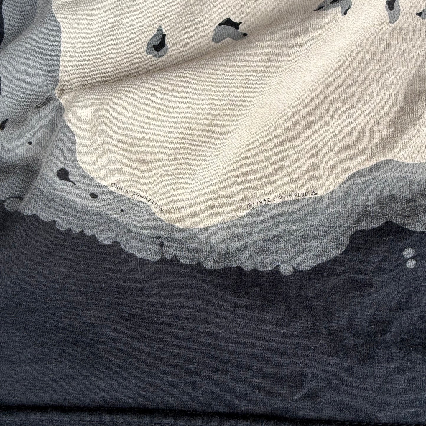 Late 90’s Liquid Blue Chris Pinkerton Big Print Skull AOP Shirt Size XL