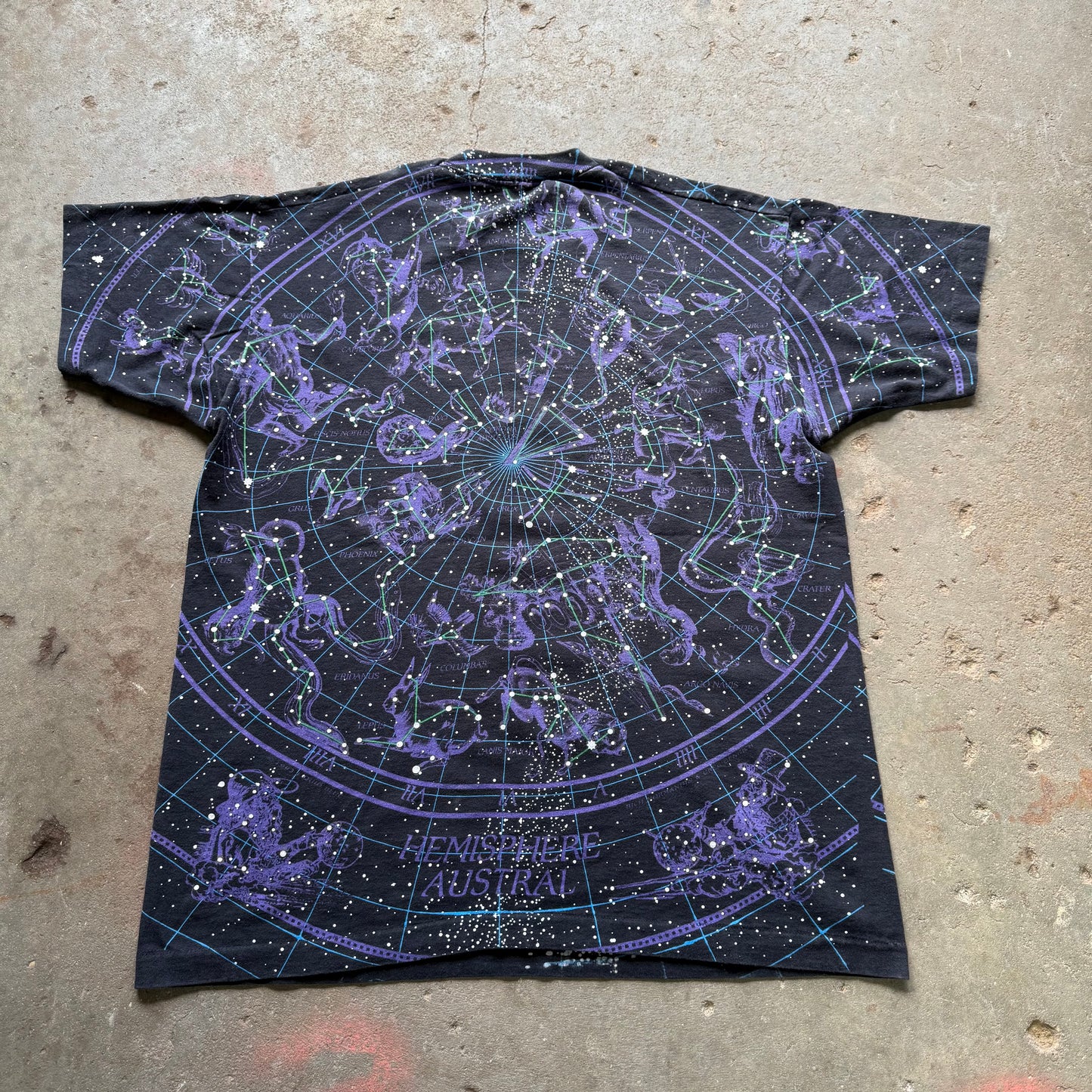 90’s Liquid Blue Constellation All Over Print Tee