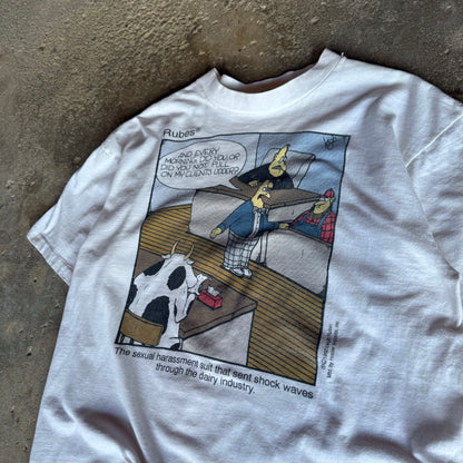 90’s Rubes Sexual Harassment Court Cow Shirt Size L