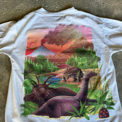 90’s Lisa Chapman Dinosaur Nature Art Shirt Size L