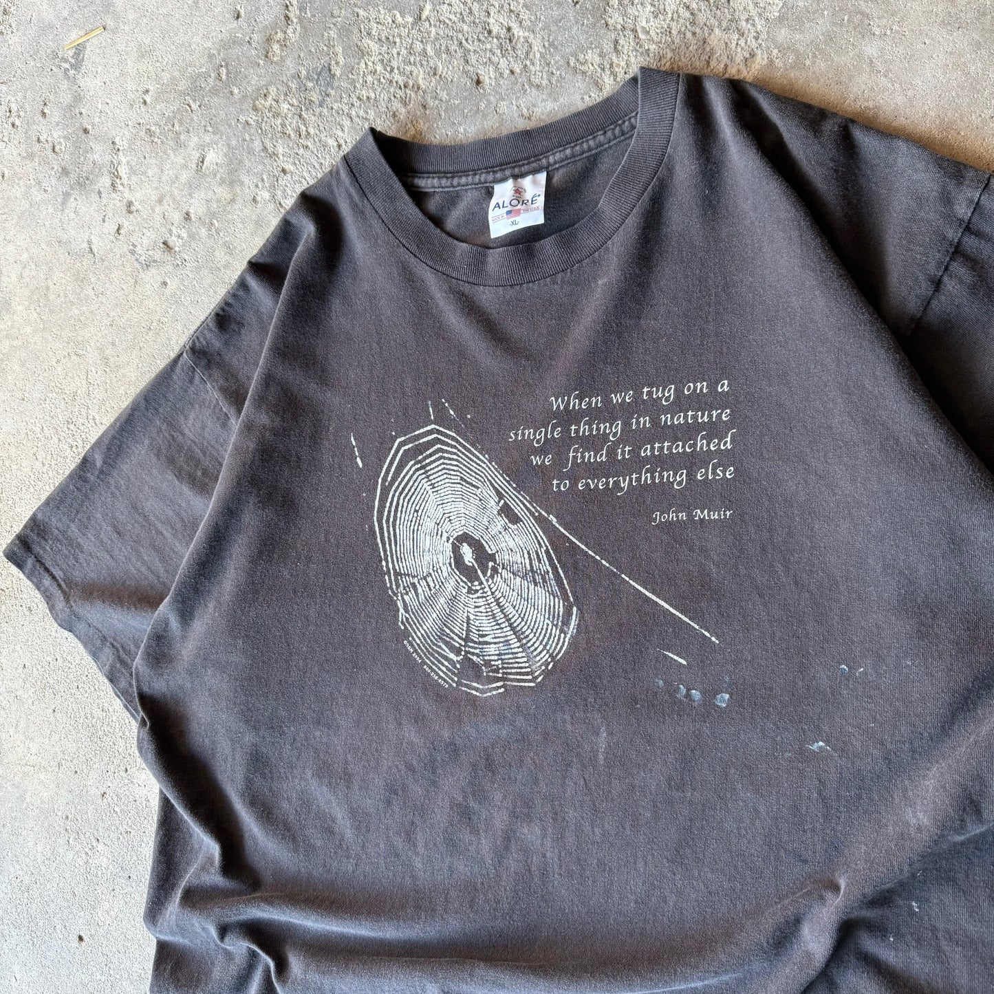 2000’s John Muir Nature Quote Spiderweb Shirt Size XL