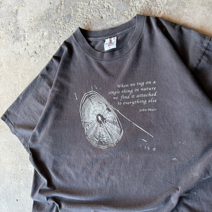 2000’s John Muir Nature Quote Spiderweb Shirt Size XL