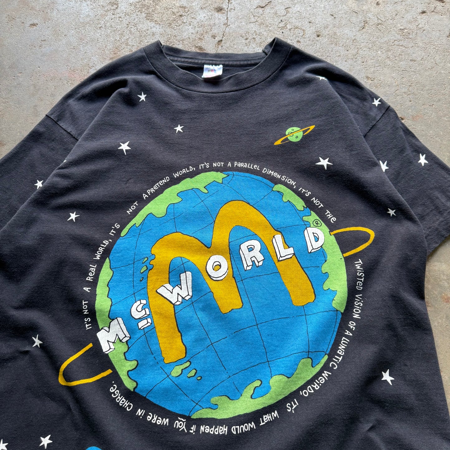 90's McDonalds "McWorld" Promo All Over Print Shirt