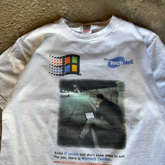 Late 90’s Windows Microsoft TechNet Photo Tech Shirt Size L