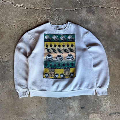 90’s Ken Brown “Mr. Coffee” Art Crewneck Sweatshirt Size XL