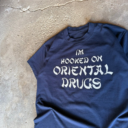90’s “I’m Hooked on Oriental Drugs” Statement Shirt Size L